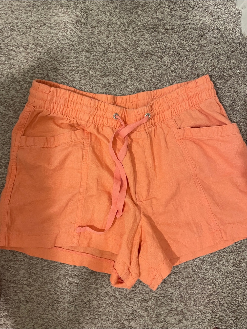 GAP Coral Drawstring linen blend Shorts medium